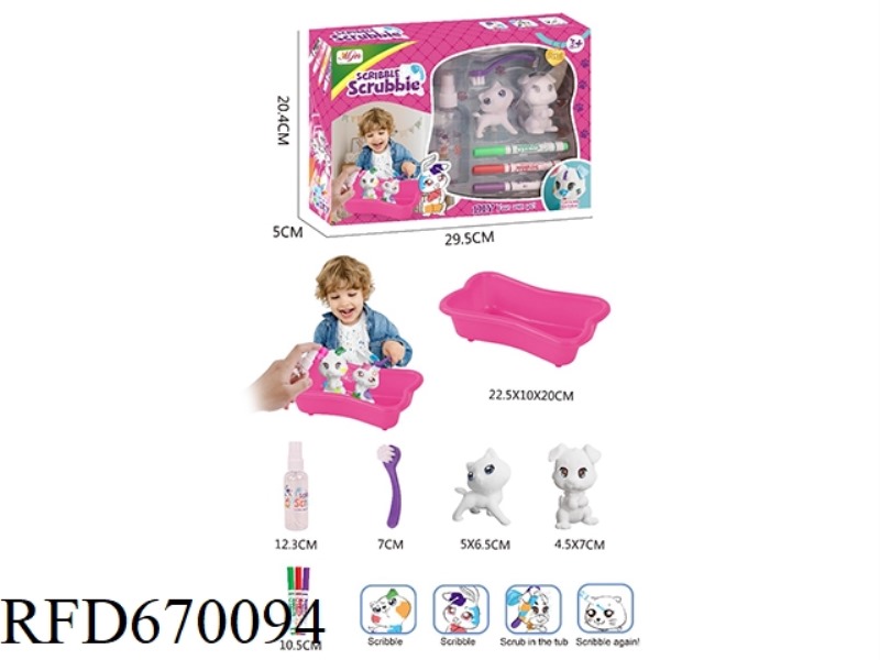 DIY PAINTING OF A FUN AND VERSATILE GRAFFITI BATH FIGURINE SET