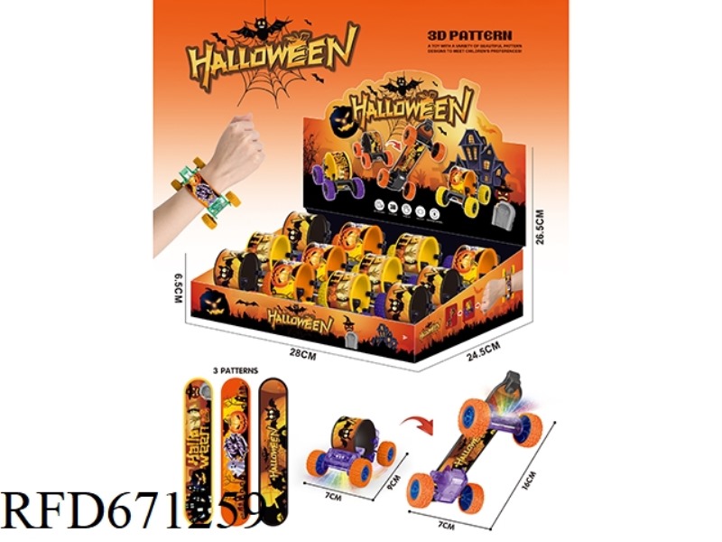 12 PIECES OF HALLOWEEN SKATEBOARD RIDER RING LIGHTS