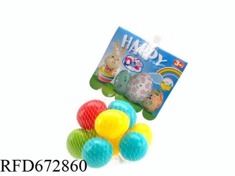 PLAYING HOUSE, COLORFUL EGGS, OCEAN BALLS, 10 PIECES