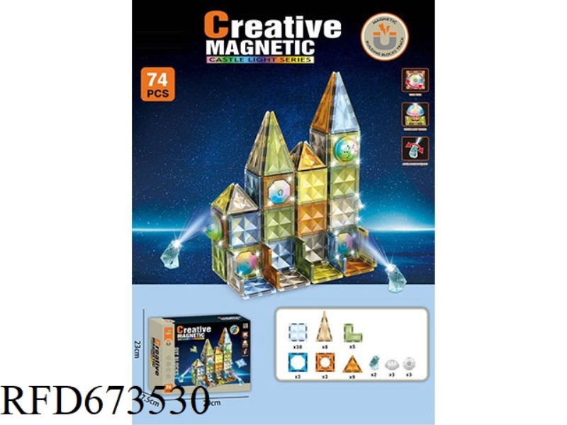 74PCS MAGNETIC PLATES