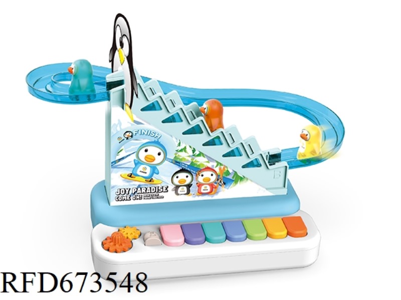 2-IN-1 MULTI-FUNCTIONAL ELECTRONIC ORGAN + PENGUIN SLIDE