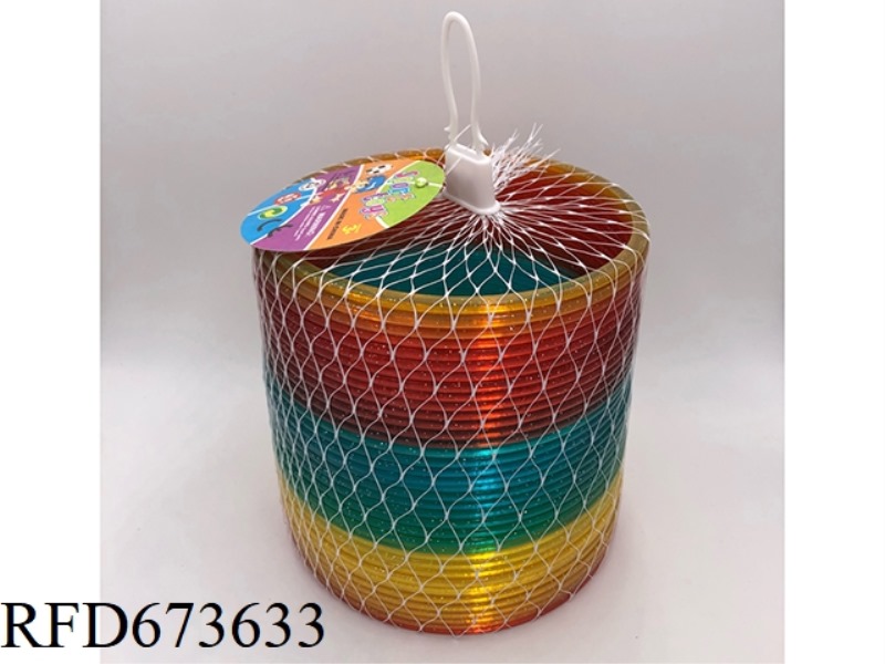 TRANSPARENT SILVER DOT RAINBOW CIRCLE