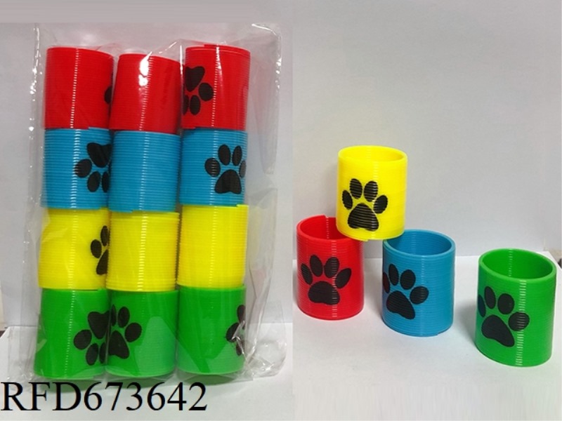 SOLID-COLORED BEAR PAW RAINBOW RING