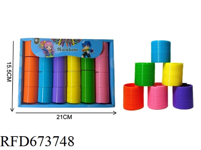 24 SOLID COLOR 6-COLOR RAINBOW RINGS
