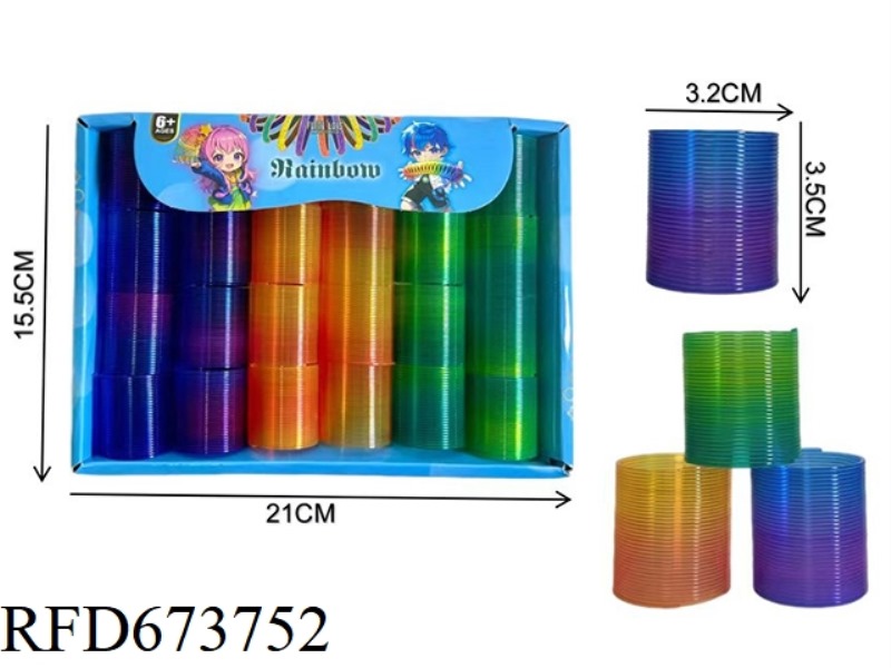 24 CANDY-COLORED GRADIENT 3-COLOR RAINBOW RINGS