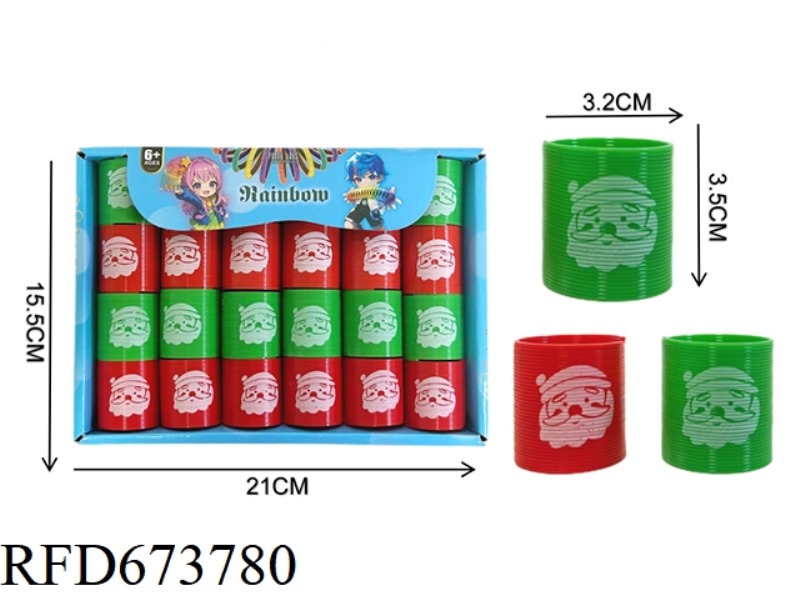 TWENTY-FOUR RAINBOW RINGS WITH CHRISTMAS EXPRESSIONS