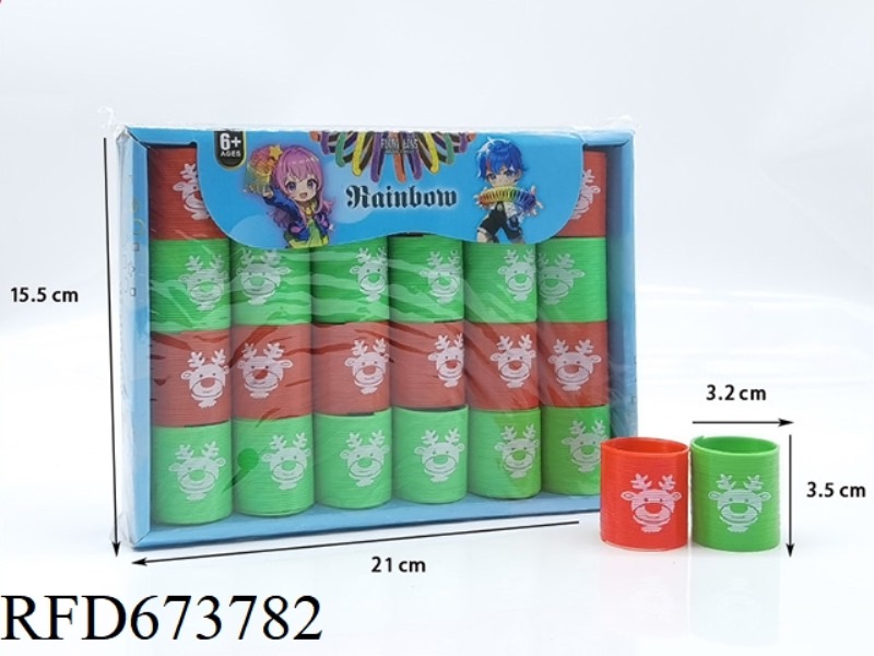 TWENTY-FOUR RAINBOW RINGS WITH CHRISTMAS EXPRESSIONS