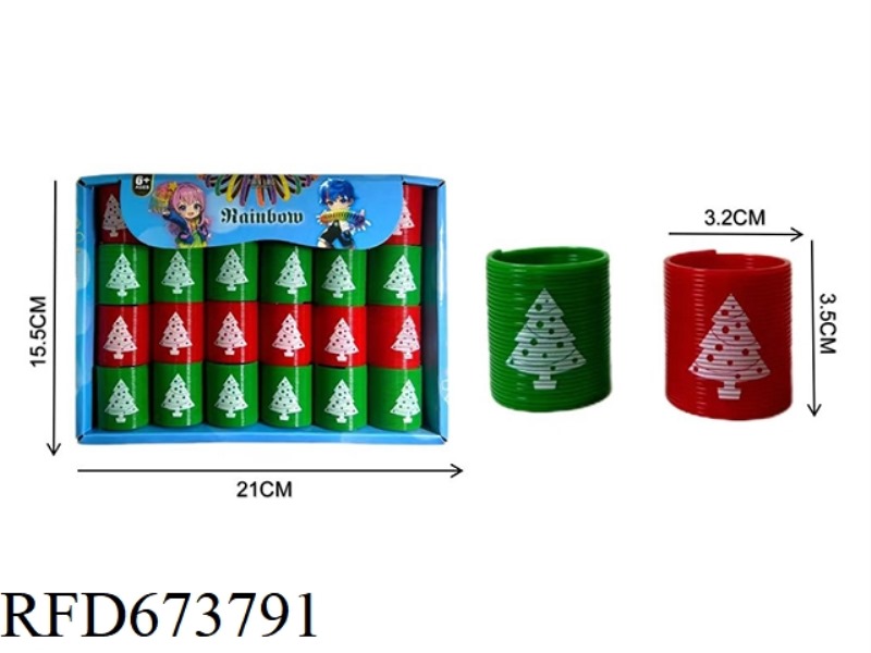 TWENTY-FOUR CHRISTMAS TREE RAINBOW RINGS