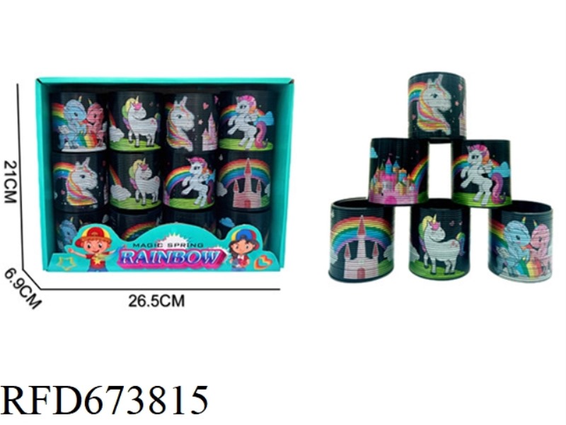 UNICORN HOT SPIN RAINBOW CIRCLE 12 PIECES