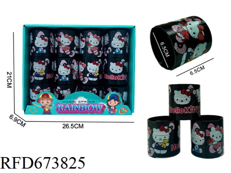 12 PIECES OF KT CAT HOT SPIN RAINBOW RINGS