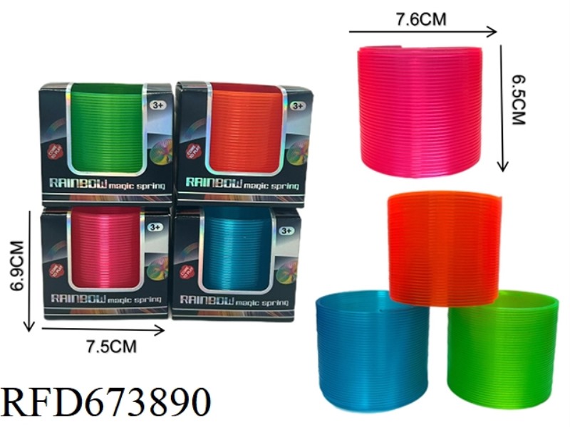 FOUR SOLID-COLOR RAINBOW RINGS