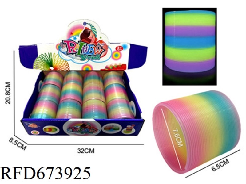 12 PIECES OF LUMINOUS RAINBOW RINGS