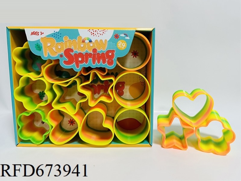 SPRING COLOR ALIEN RAINBOW RINGS 12 PIECES