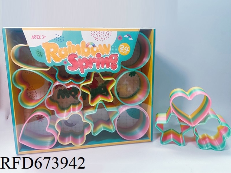 12 PIECES OF PEARLESCENT SPECIAL-SHAPED RAINBOW RINGS