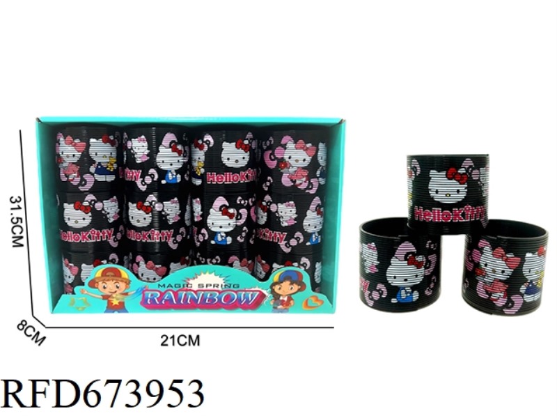 12 PIECES OF KT CAT HOT SPIN RAINBOW RINGS