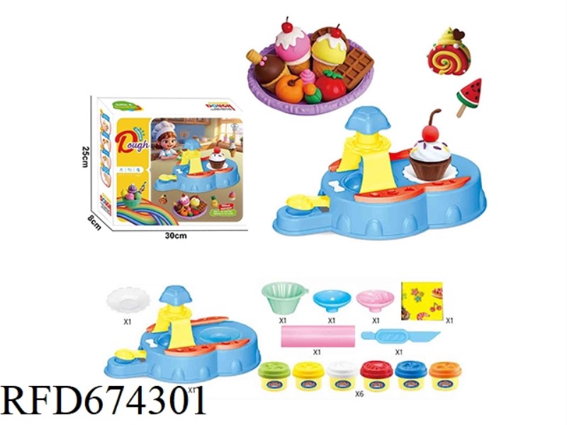 COLORFUL ICE CREAM MACHINE CLAY SET