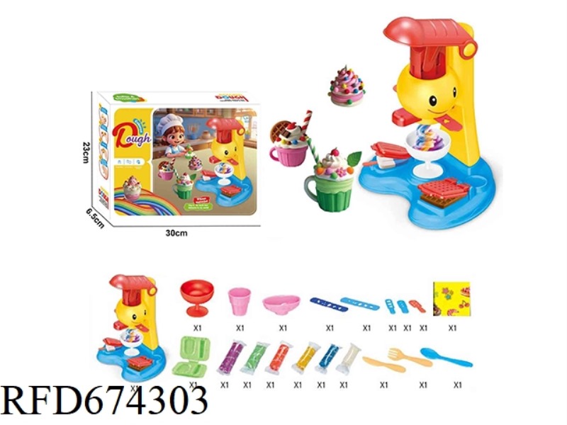 SMILING FACE ICE CREAM MACHINE CLAY SET