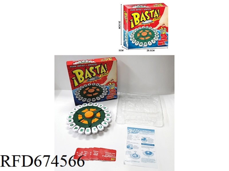 SPANISH BASTA! CRAZY LETTER GAME DISC