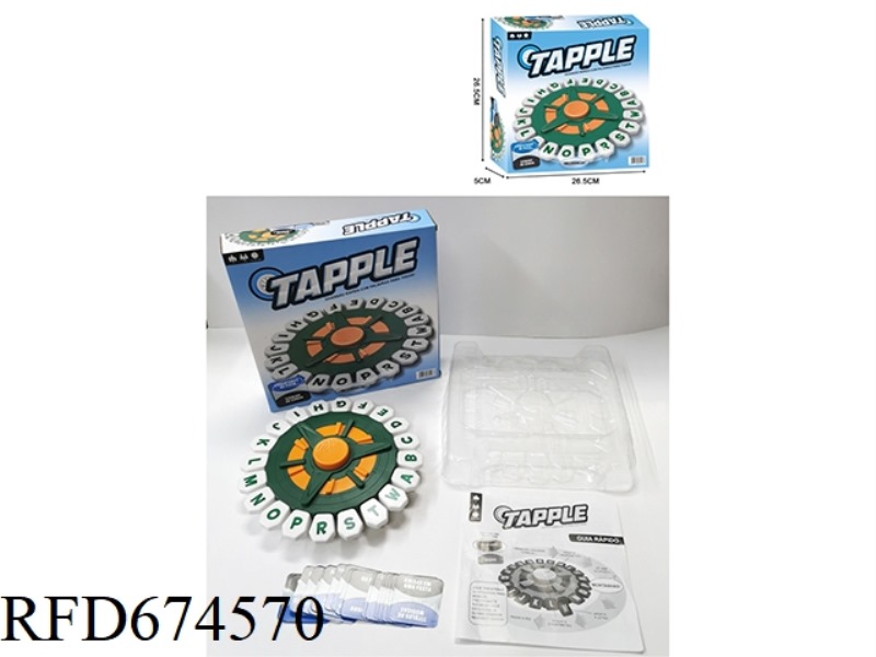 PORTUGUESE TAPPLE CRAZY LETTER GAME DISC