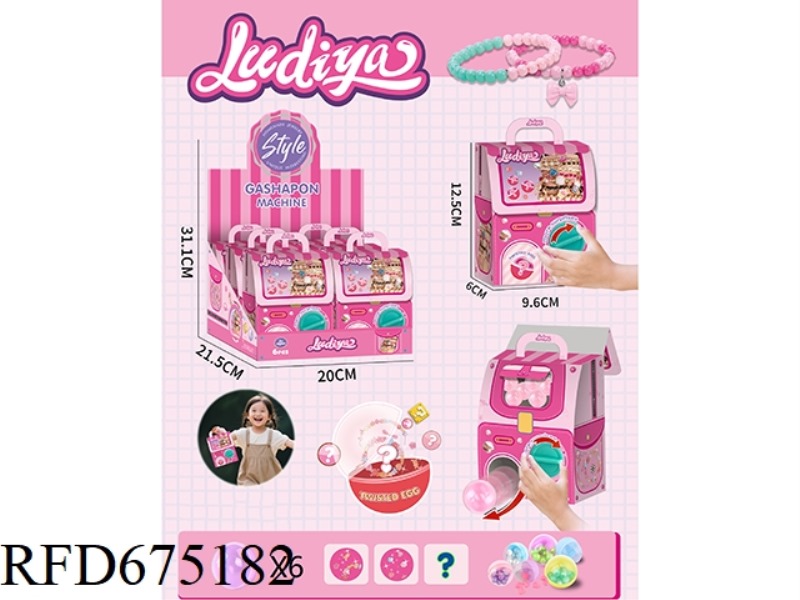 6 BEADED SCHOOLBAG GACHA MACHINES