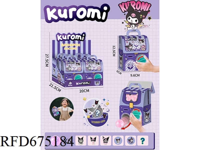 6PCS OF KUROMI SCHOOLBAG GACHA MACHINE