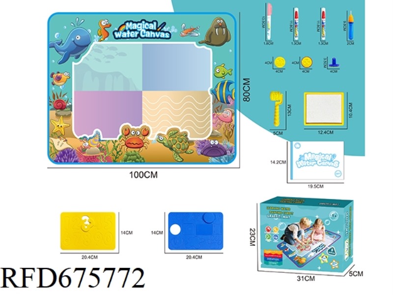 100*80 OCEAN-STYLE WATER PAINTING BLANKET