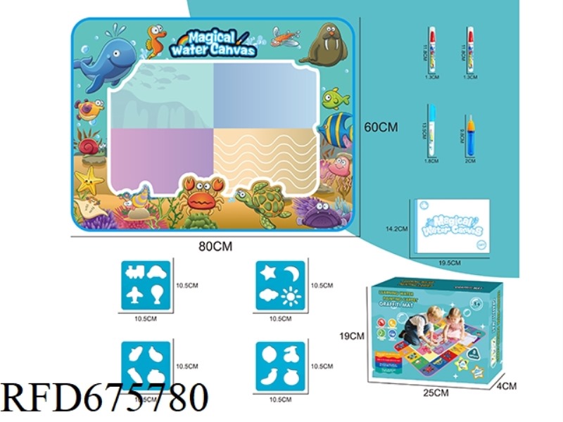 80*60 OCEAN-STYLE WATER PAINTING BLANKET