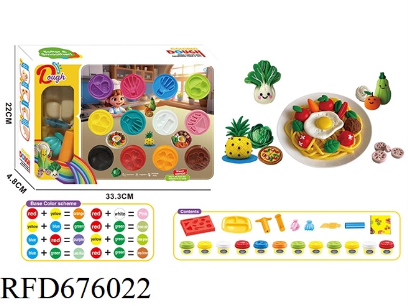12-PIECE SET - COLORED CLAY SERIES