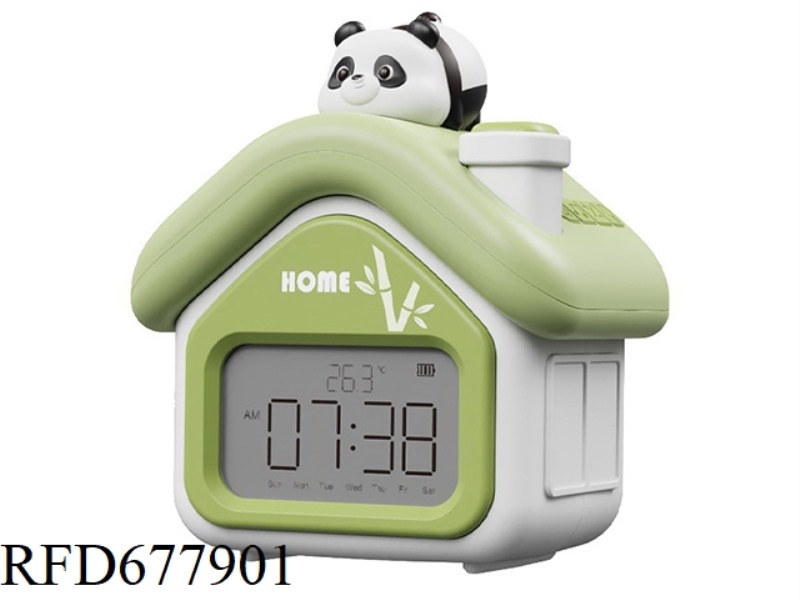 GREEN PANDA ALARM CLOCK