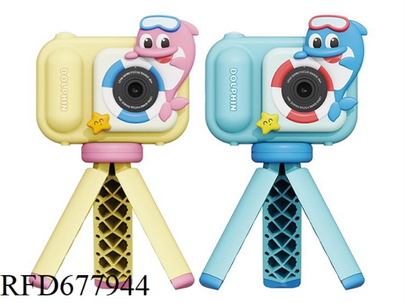 YELLOW DOLPHIN STAND CHILDREN'S CAMERA/CHILDREN'S CAMERA