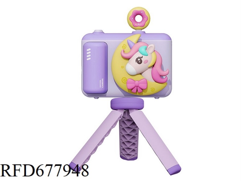PURPLE DONUT UNICORN STAND CHILDREN'S CAMERA/CHILDREN'S CAMERA
