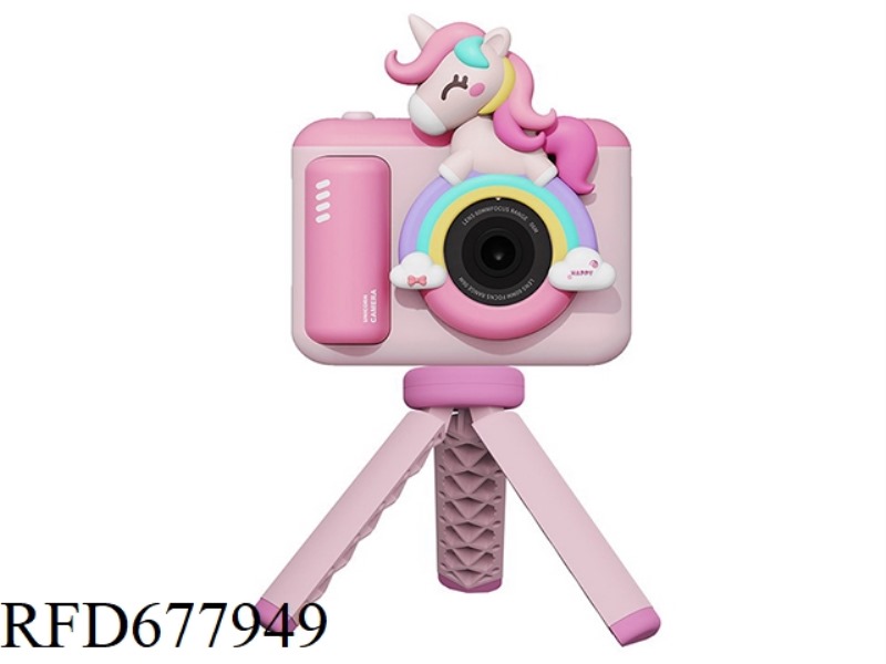 PINK RAINBOW UNICORN STAND CHILDREN'S CAMERA/CHILDREN'S CAMERA