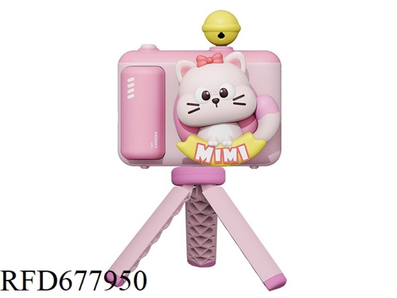 PINK BELL KITTY STAND CHILDREN'S CAMERA/CHILDREN'S CAMERA