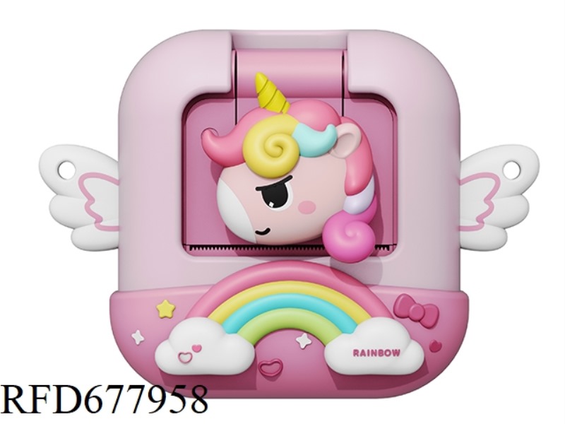PINK UNICORN CHILDREN'S PRINTING CAMERA/CHILDREN'S PRINTING CAMERA/CHILDREN'S POLAROID