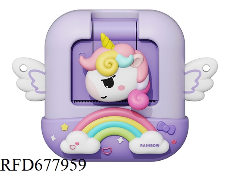 PURPLE UNICORN CHILDREN'S PRINTING CAMERA/CHILDREN'S PRINTING CAMERA/CHILDREN'S POLAROID