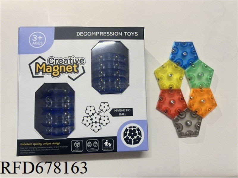MAGNETIC RUBIK'S CUBE STRESS-RELIEVING BALL
