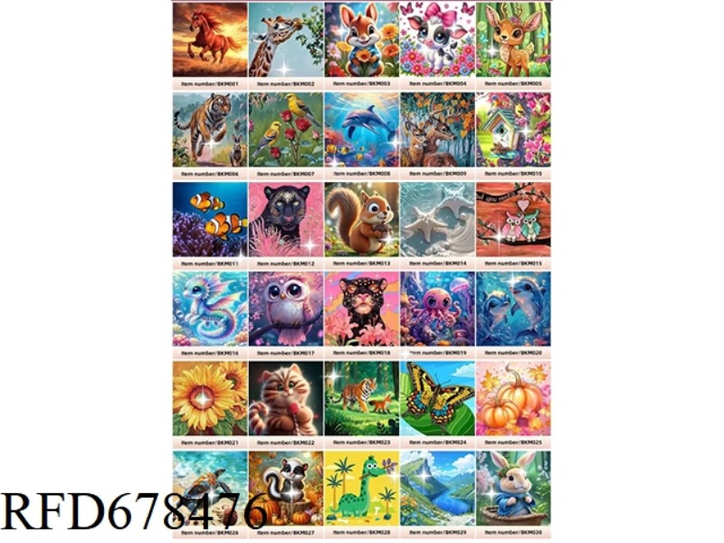 20X20 DIAMOND PAINTINGS OF ANIMALS