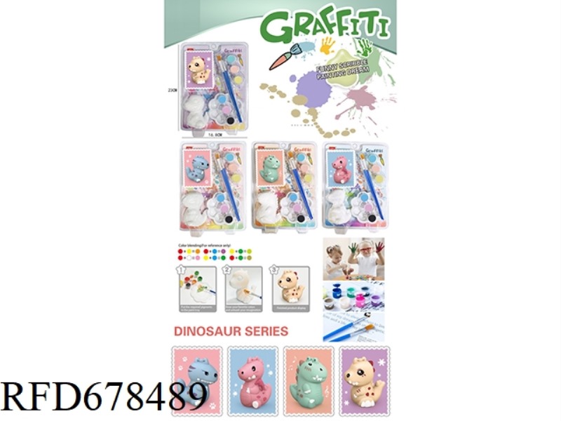 COLOR THE DINOSAUR PLASTER