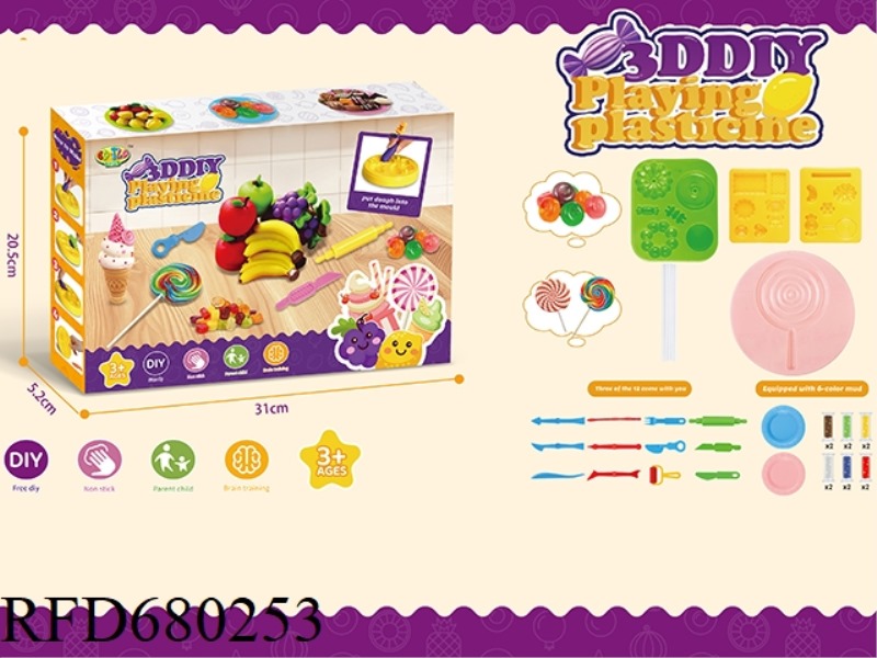 3D COLORED CLAY SET