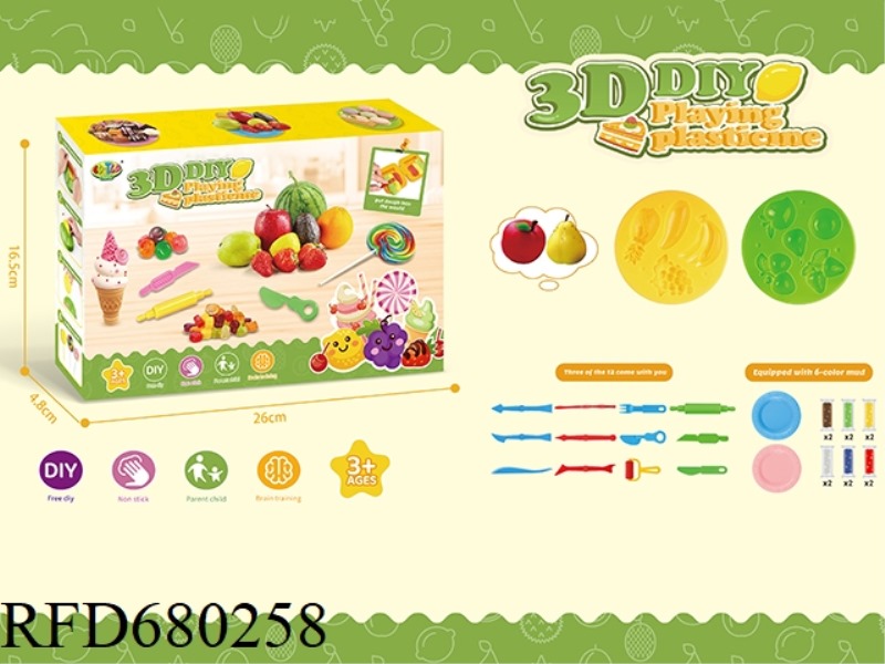 3D ULTRA-LIGHT CLAY FRUIT SET