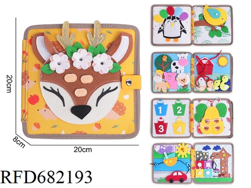 MONTESSORI CHILDREN'S EARLY EDUCATION AND INTELLIGENCE ENHANCEMENT - FELT DEER QUIET BOOK