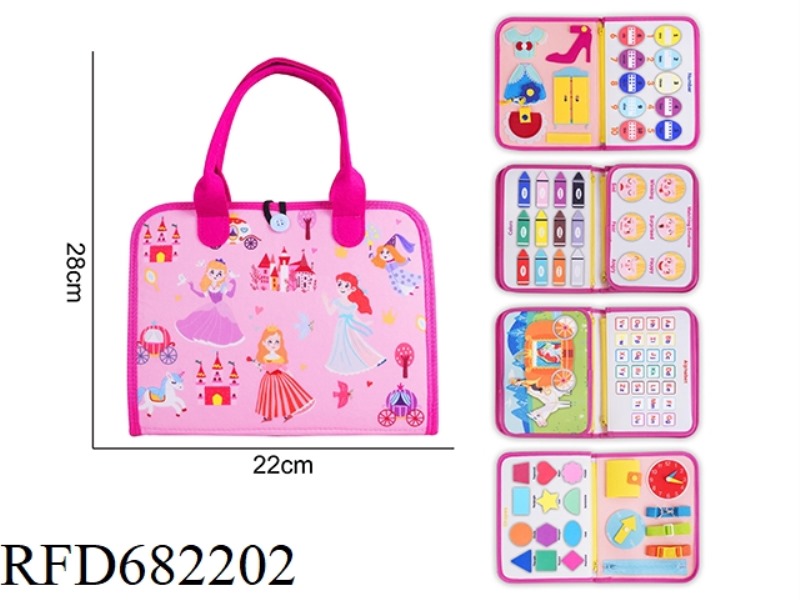 MONTESSORI CHILDREN'S EARLY EDUCATION AND INTELLIGENCE ENHANCEMENT - 5-PAGE FELT PRINCESS STYLE BUSY