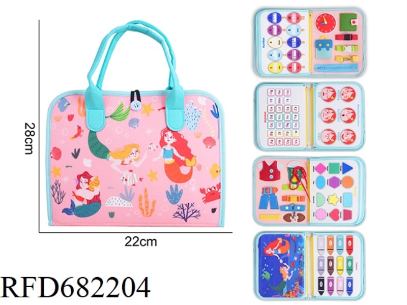 MONTESSORI CHILDREN'S EARLY EDUCATION AND INTELLIGENCE ENHANCEMENT - 5-PAGE FELT MERMAID BUSY EDITIO