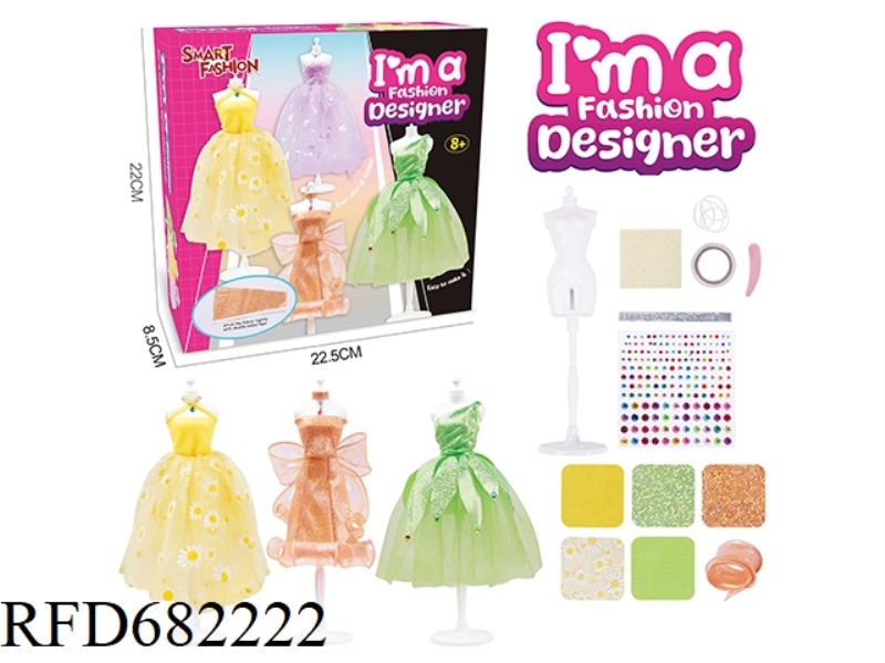 THREE SETS OF DIY HANDCRAFTED FASHIONABLE CLOTHING DESIGN FOR GIRLS
