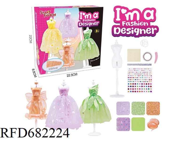 THREE SETS OF DIY HANDCRAFTED FASHIONABLE CLOTHING DESIGN FOR GIRLS