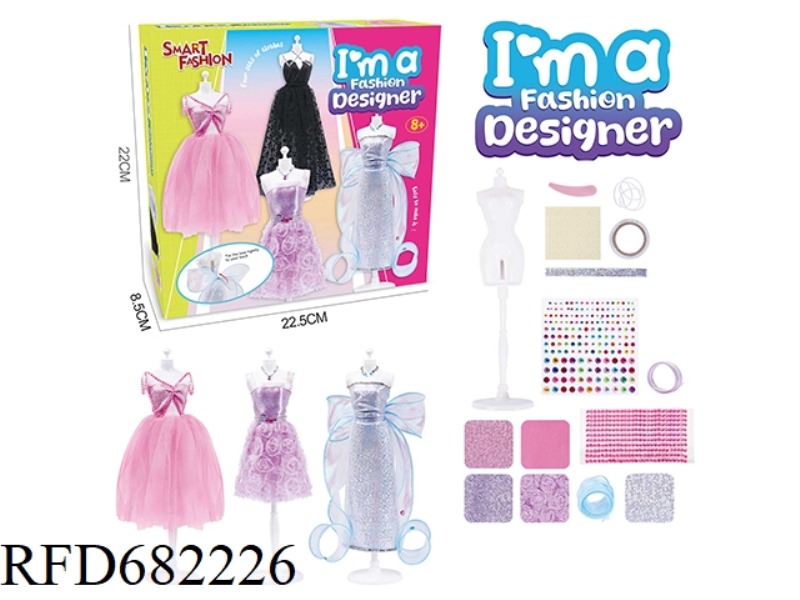 THREE SETS OF DIY HANDCRAFTED FASHIONABLE CLOTHING DESIGN FOR GIRLS