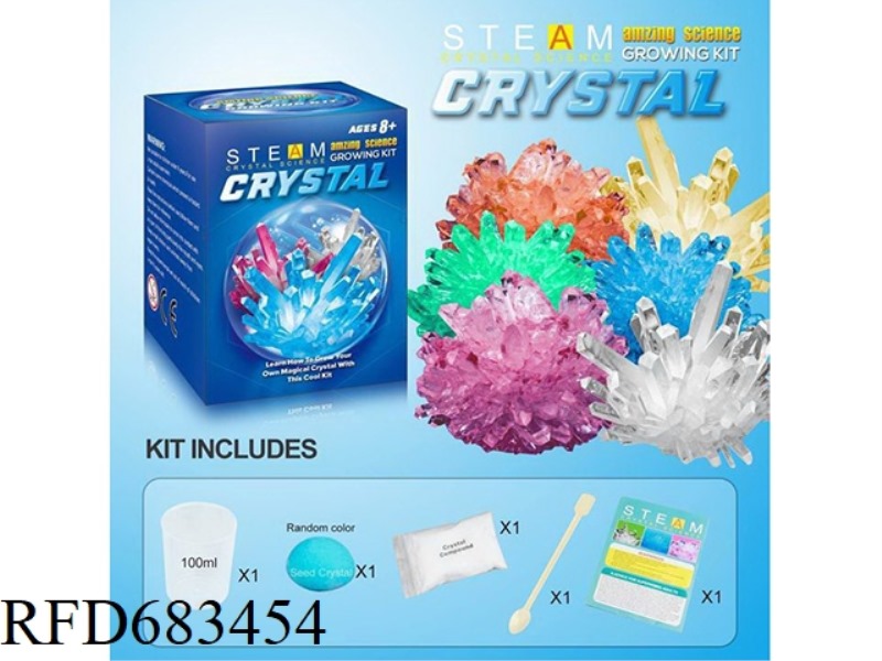 CRYSTAL GROWS AND GROWS
SCIENTIFIC EXPERIMENT (1 CRYSTAL)