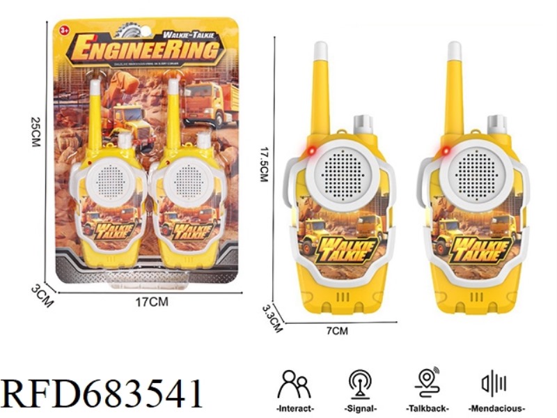 A PAIR OF ENGINEERING WALKIE-TALKIES (ABOUT 40 METERS AWAY)