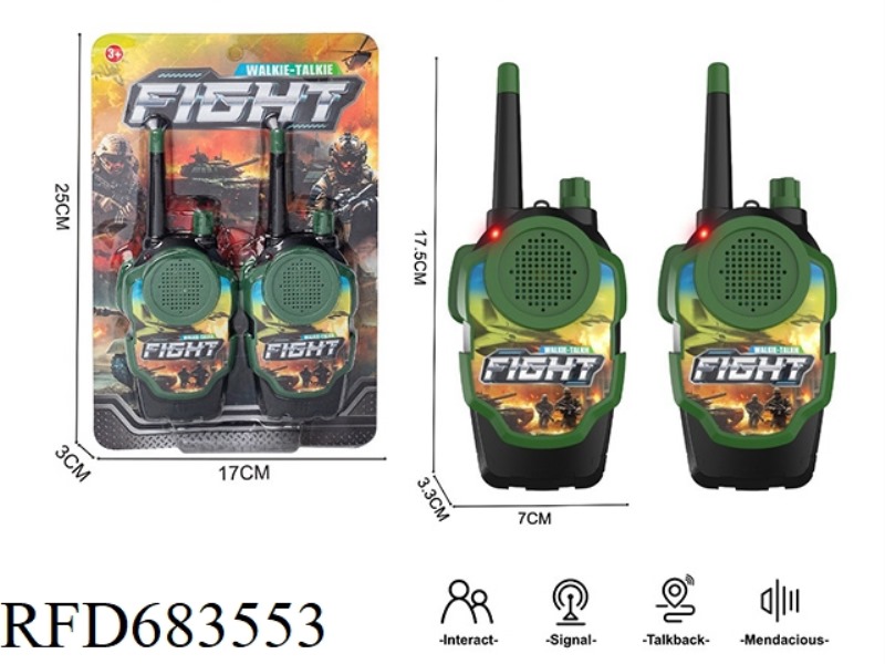 A PAIR OF MILITARY WALKIE-TALKIES (ABOUT 40 METERS AWAY)