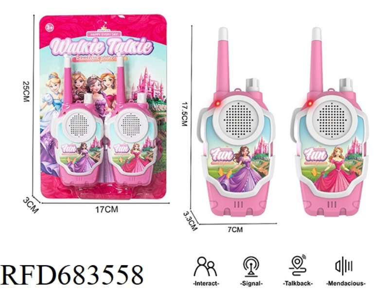 A PAIR OF PRINCESS WALKIE-TALKIES (ABOUT 800 METERS AWAY)